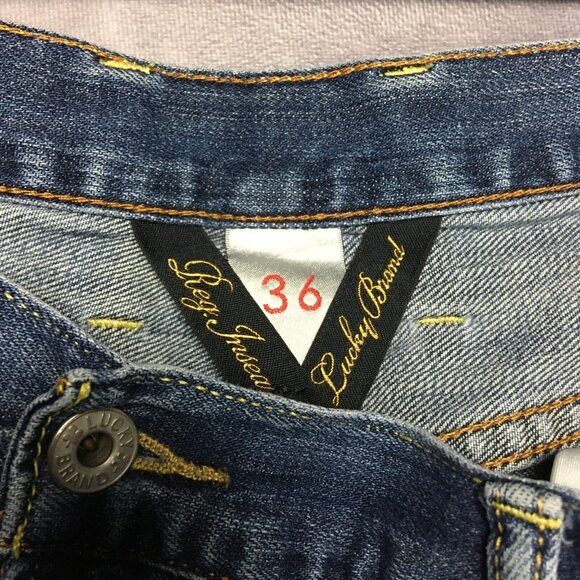 Lucky‎ Brand Mens Vintage Straight Blue Jeans size 36x32 Stretch Denim Pants - Picture 8 of 16